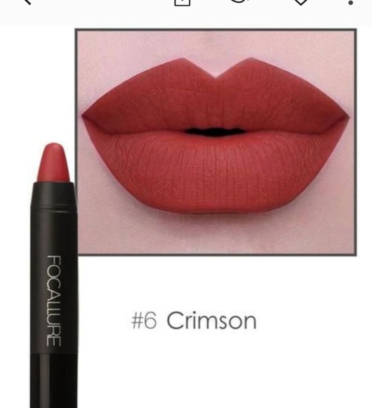 crimson lipstick